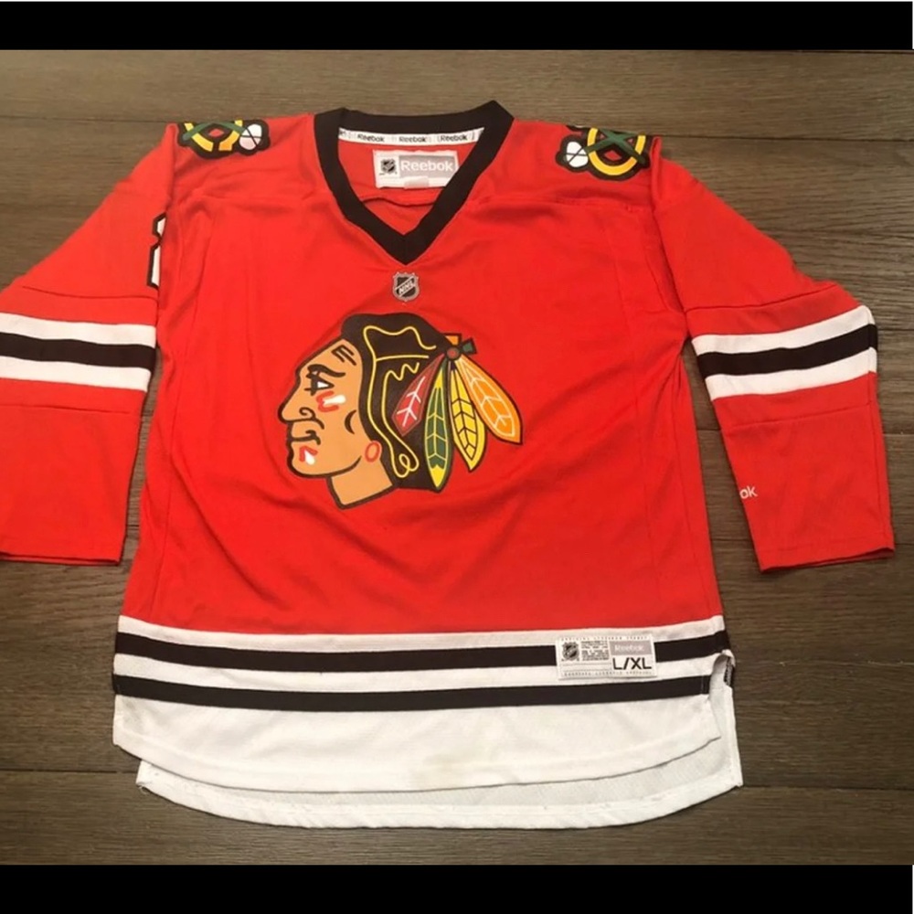 Reebok Licensed Blackhawks Jersey, Keith #2,Y L/XL